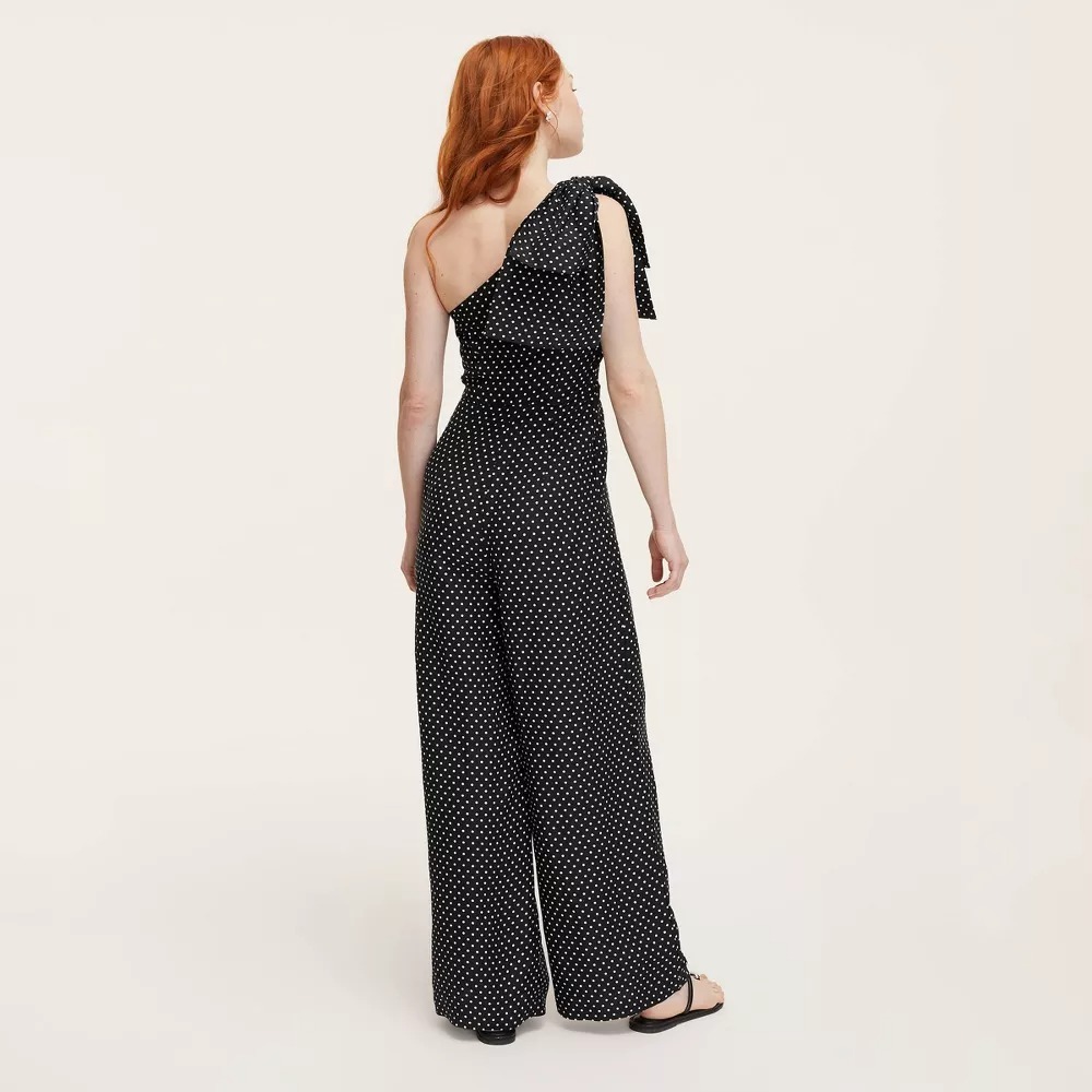 New Kate Spade, Target Size 18 Mini Polka Dot Jumpsuit Black/White (1X Plus) NWT - Picture 9 of 10
